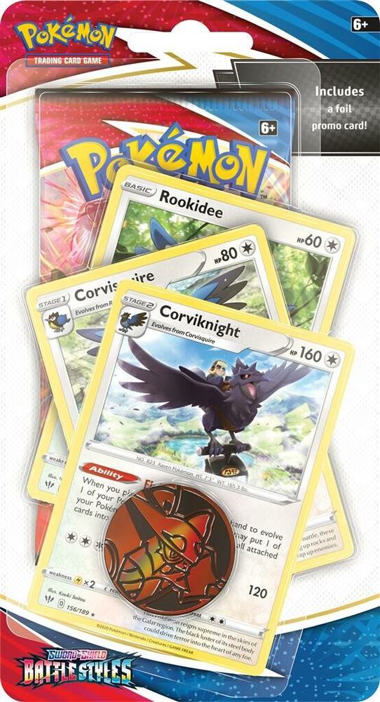 Pokemon TCG Battle Styles Battle Styles Premium Checklane Blister Corviknight booster pack