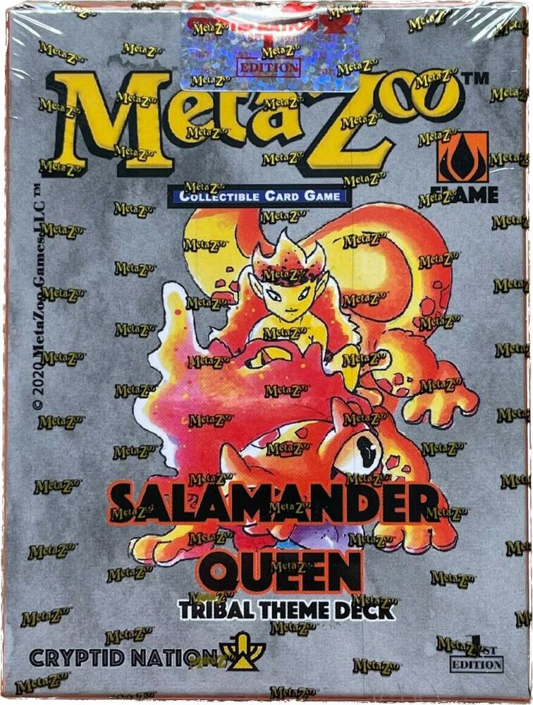 MetaZoo TCG Cryptid Nation Cryptid Nation Kickstarter Edition Salamander Queen Tribal Theme Deck deck product