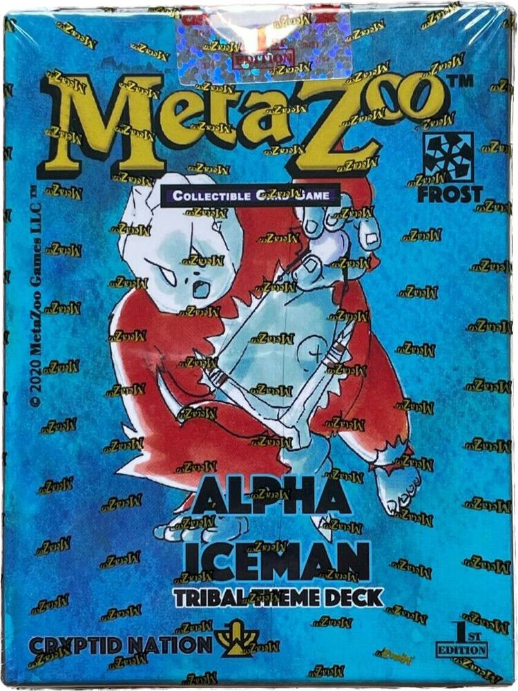 MetaZoo TCG Cryptid Nation Cryptid Nation Kickstarter Edition Alpha Iceman Tribal Theme Deck deck product
