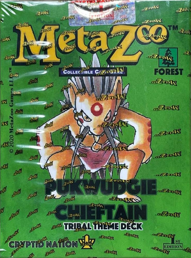 MetaZoo TCG Cryptid Nation Cryptid Nation Kickstarter Edition Pukwudgie Chieftain Tribal Theme Deck deck product