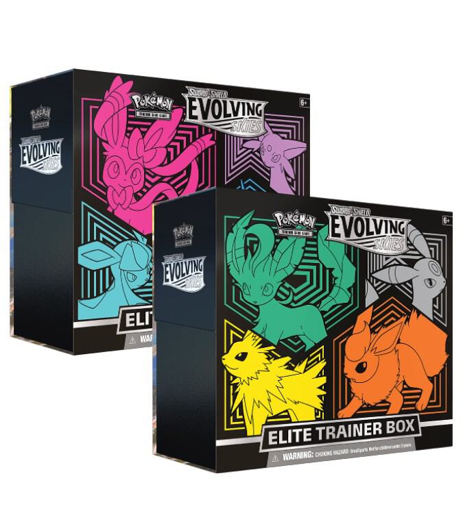 Pokemon TCG Evolving Skies Evolving Skies Elite Trainer Box Set of 2 sealed box