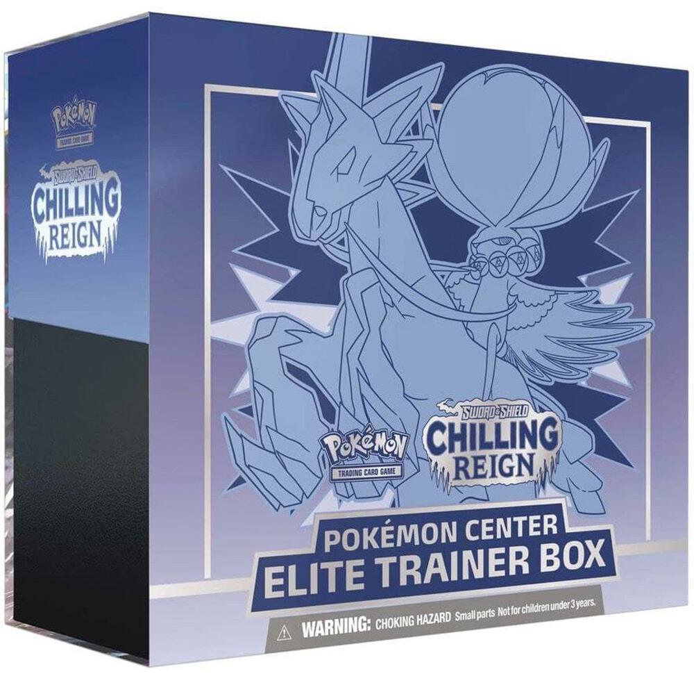 Pokemon TCG Chilling Reign Chilling Reign Pokemon Center Elite Trainer Box Ice Rider Calyrex Exclusive sealed box