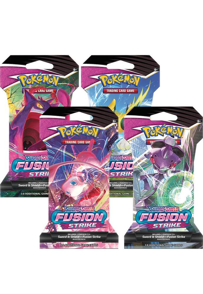 Pokemon TCG Fusion Strike Fusion Strike Sleeved Booster Pack Art Bundle Set of 4 sealed box