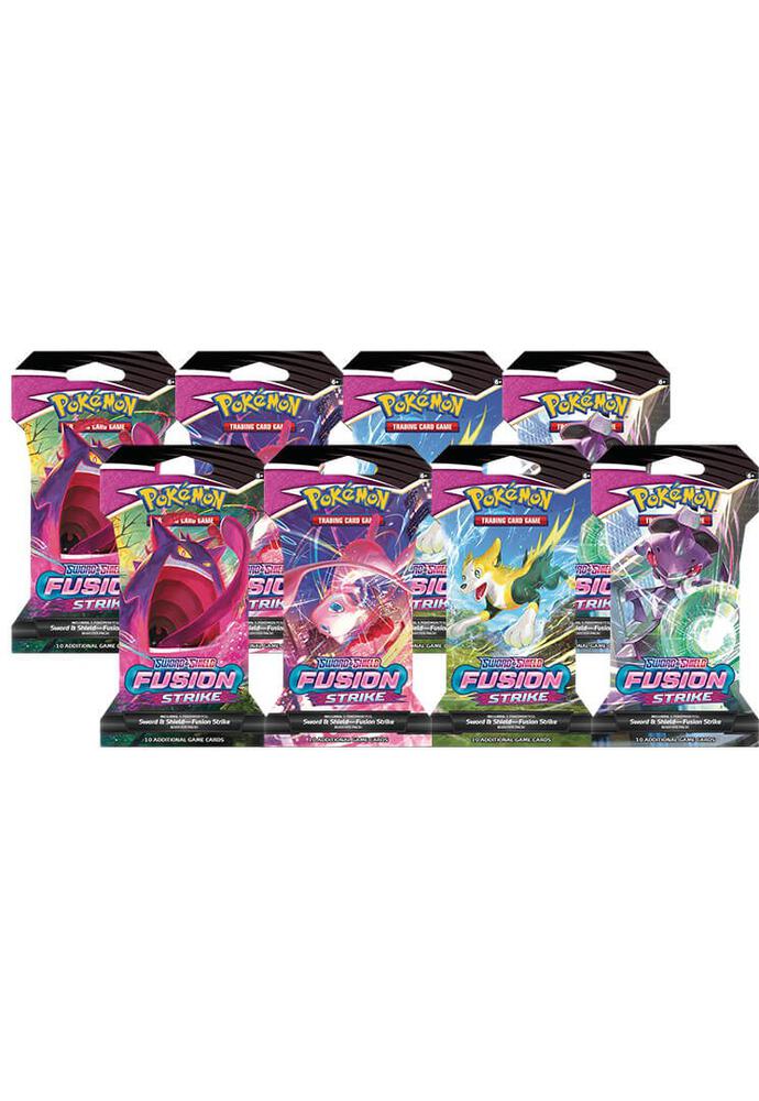 Pokemon TCG Fusion Strike Fusion Strike Sleeved Booster Pack Bundle Set of 8 sealed box