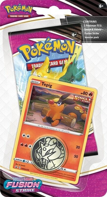 Pokemon TCG Fusion Strike Fusion Strike Single Pack Blister Tepig booster pack