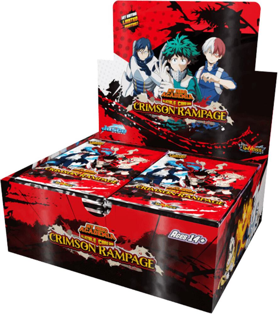 UniVersus Card Game My Hero Academia My Hero Academia Crimson Rampage Booster Box 1st Edition sealed box
