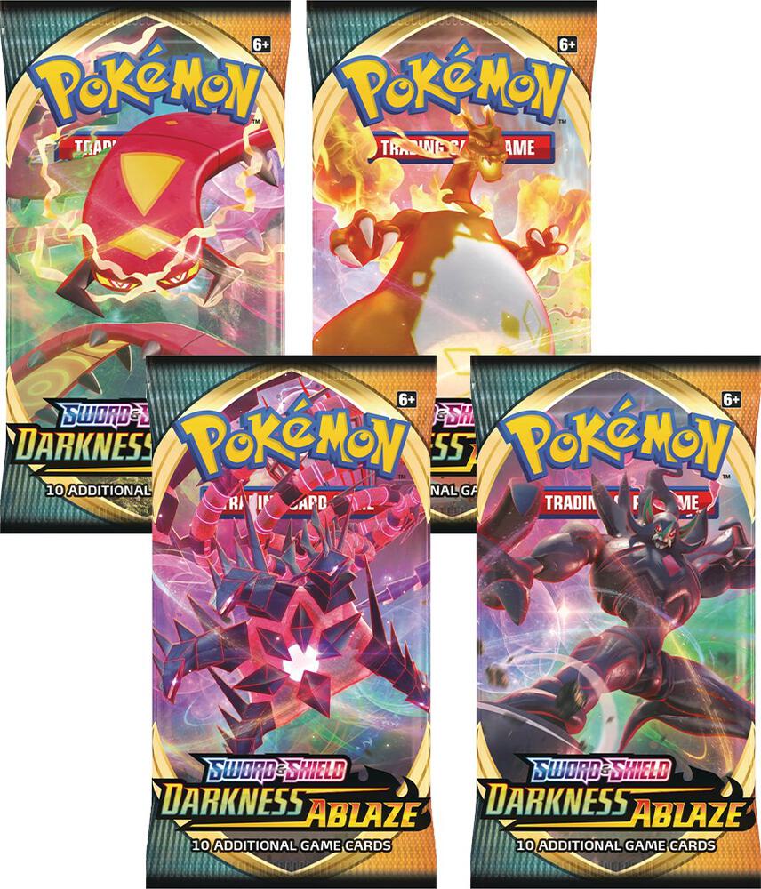 Pokemon TCG Darkness Ablaze Darkness Ablaze Booster Pack Art Bundle Set of 4 sealed box