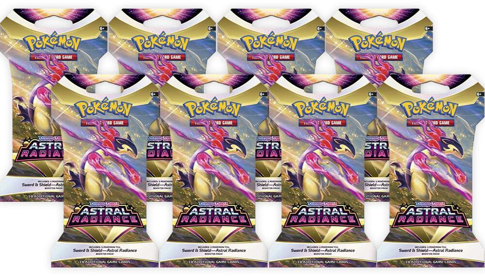 Pokemon TCG Astral Radiance Astral Radiance Sleeved Booster Pack Bundle Set of 8 sealed box