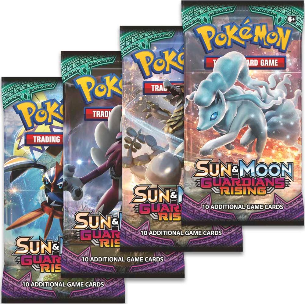 Pokemon TCG Guardians Rising Guardians Rising Booster Pack Art Bundle Set of 4 sealed box