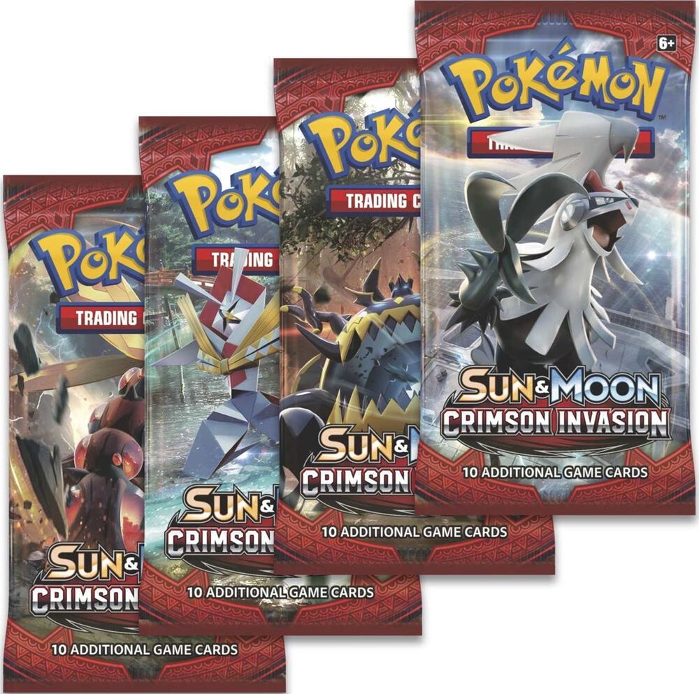 Pokemon TCG Crimson Invasion Crimson Invasion Booster Pack Art Bundle Set of 4 sealed box