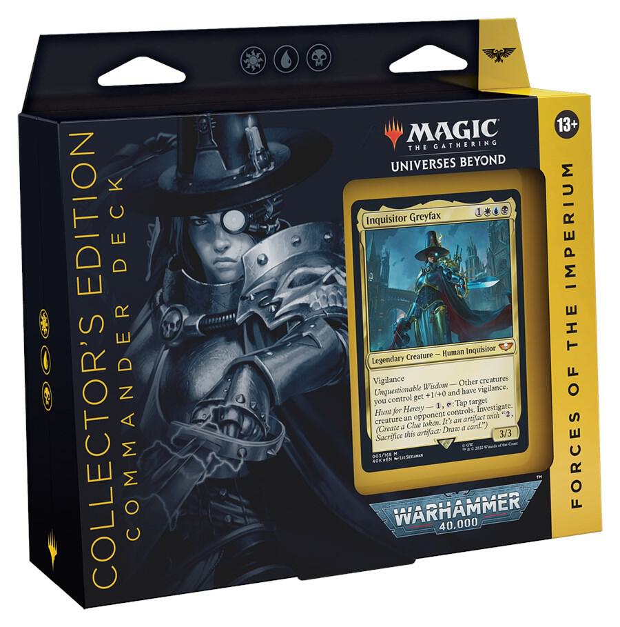 Magic the Gathering Universes Beyond Warhammer 40000 Universes Beyond Warhammer 40000 Forces of the Imperium Commander Deck Collectors Edition deck product