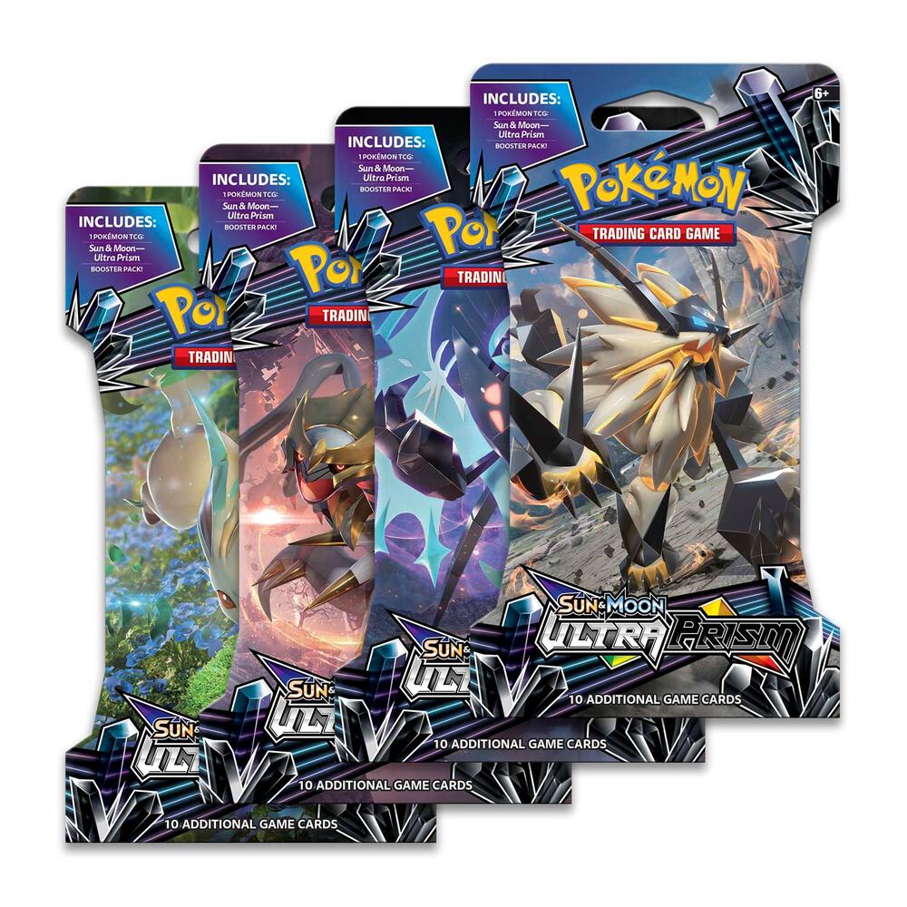 Pokemon TCG Ultra Prism Ultra Prism Sleeved Booster Pack Art Bundle Set of 4 sealed box