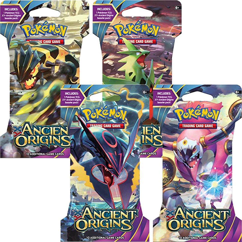 Pokemon TCG Ancient Origins Ancient Origins Sleeved Booster Pack Art Bundle Set of 4 sealed box