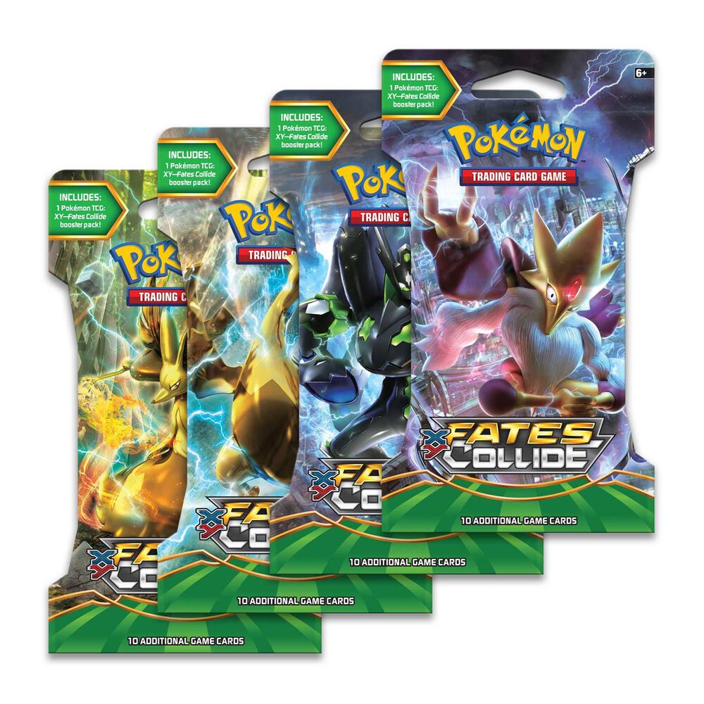 Pokemon TCG Fates Collide Fates Collide Sleeved Booster Pack Art Bundle Set of 4 sealed box