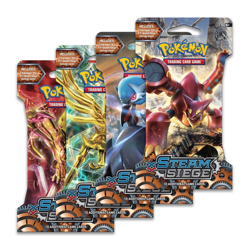 Pokemon TCG Steam Siege Steam Siege Sleeved Booster Pack Art Bundle Set of 4 sealed box