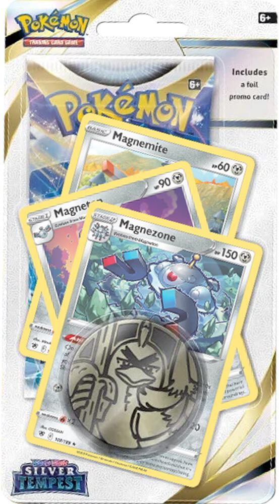 Pokemon TCG Silver Tempest Silver Tempest Premium Checklane Blister Magnezone booster pack