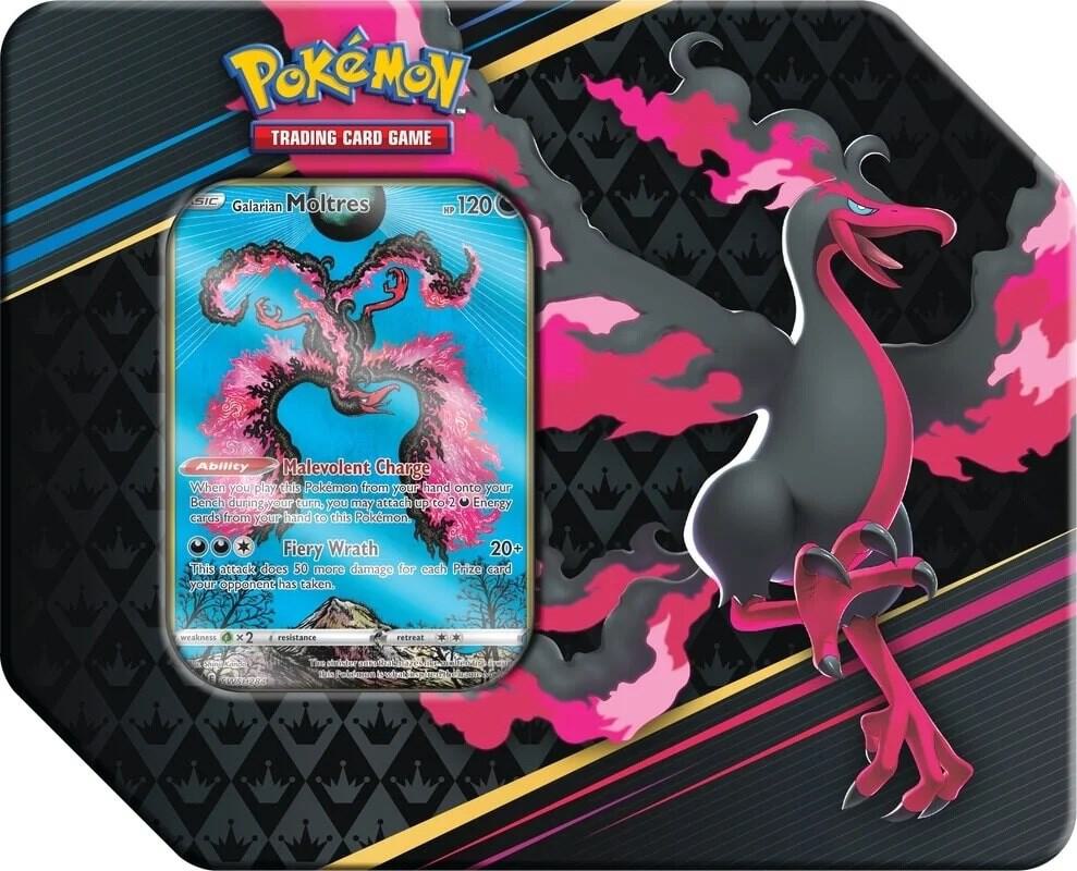 Pokemon TCG Crown Zenith Crown Zenith Tin Galarian Moltres trading card product
