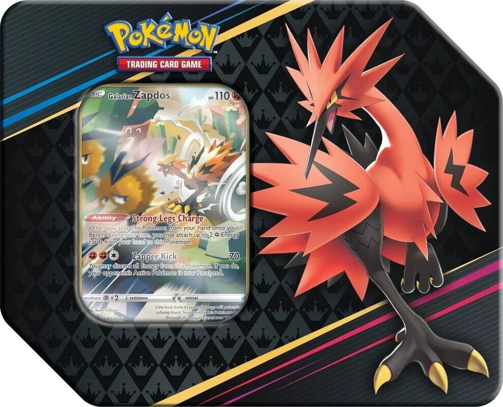 Pokemon TCG Crown Zenith Crown Zenith Tin Galarian Zapdos trading card product