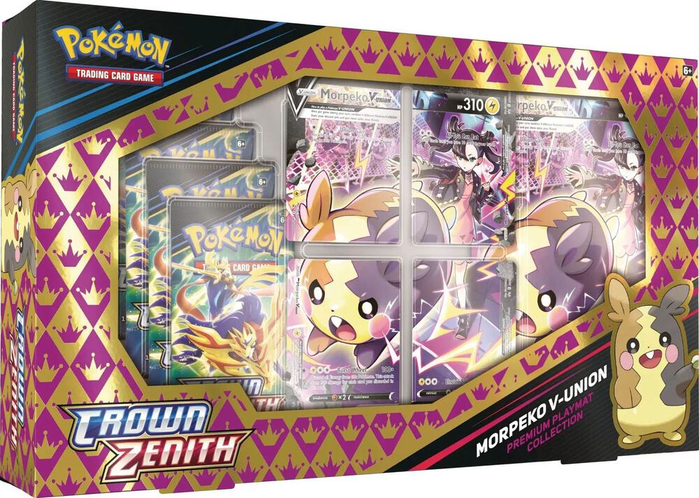 Pokemon TCG Crown Zenith Crown Zenith Morpeko V UNION Playmat Premium Collection sealed box