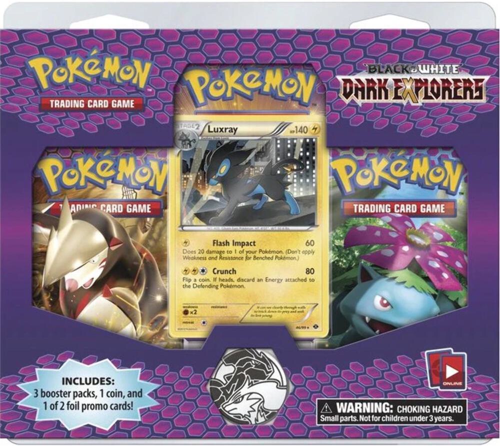 Pokemon TCG Dark Explorers Dark Explorers 3 Pack Blister Luxray booster pack