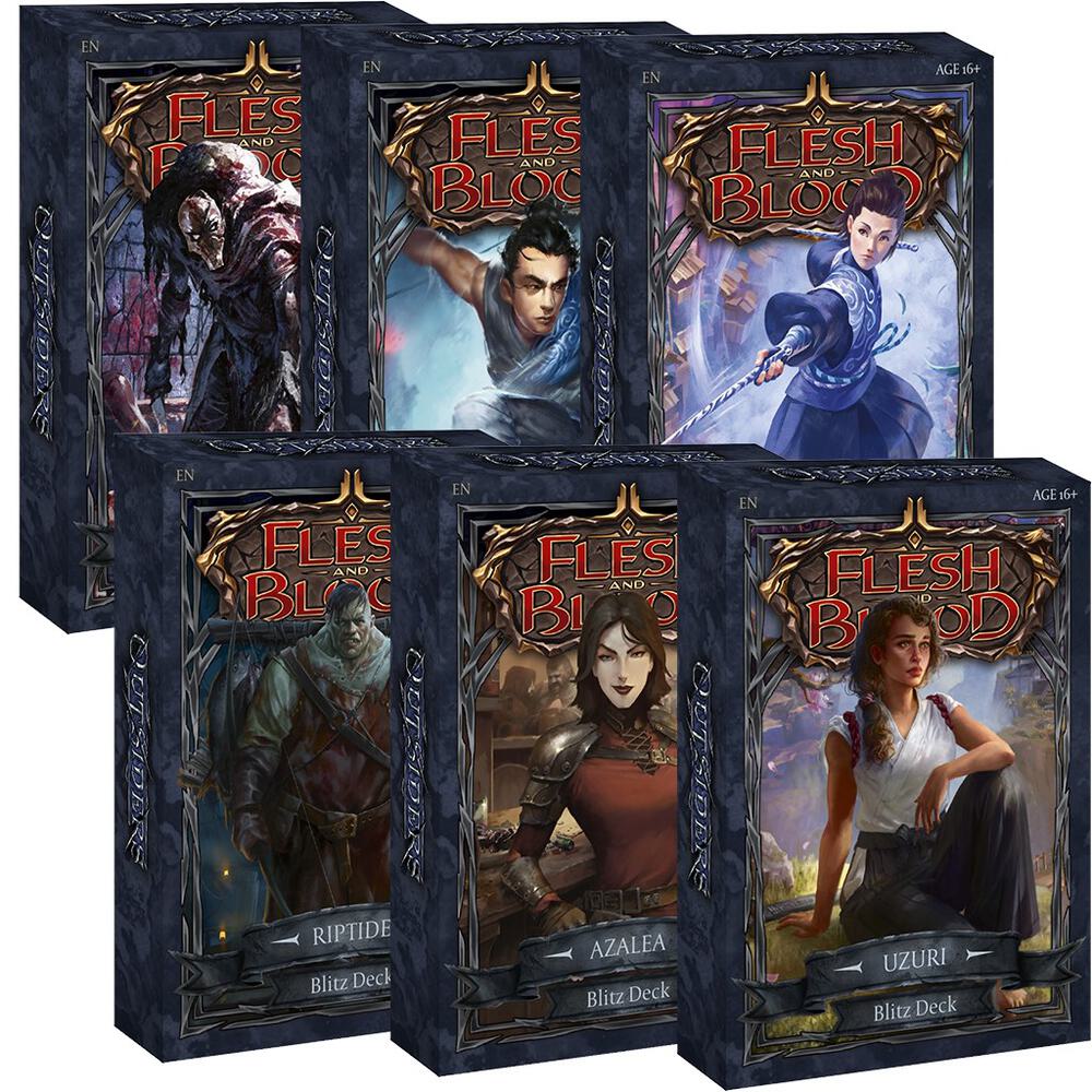 Flesh and Blood TCG Outsiders Outsiders Blitz Deck Set of 6 deck product