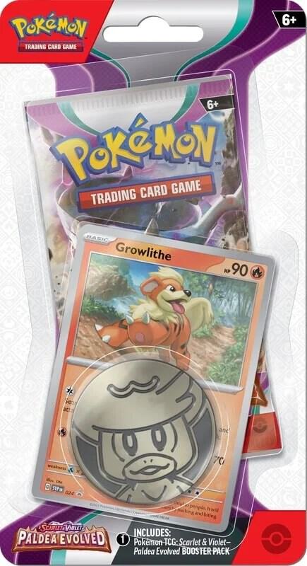 Pokemon TCG Paldea Evolved Paldea Evolved Single Pack Blister Growlithe booster pack