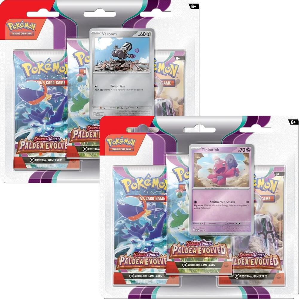 Pokemon TCG Paldea Evolved Paldea Evolved 3 Pack Blister Set of 2 booster pack