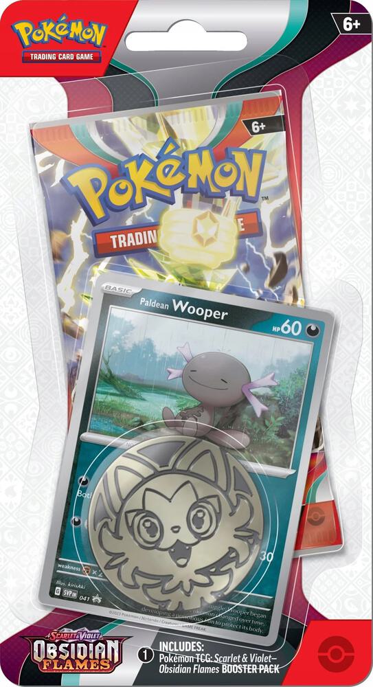 Pokemon TCG Obsidian Flames Obsidian Flames Single Pack Blister Paldean Wooper booster pack