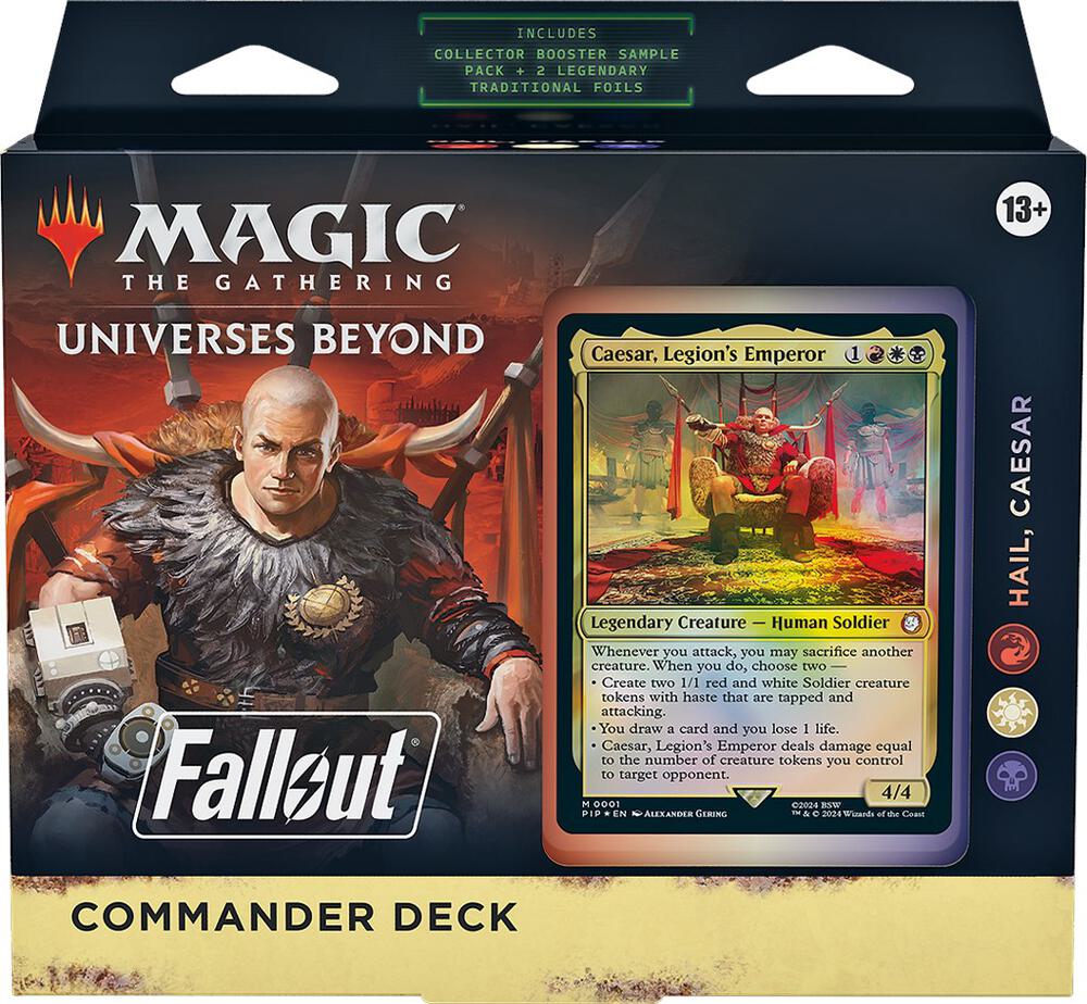 Magic the Gathering Universes Beyond Fallout Universes Beyond Fallout Hail Caesar Commander Deck deck product