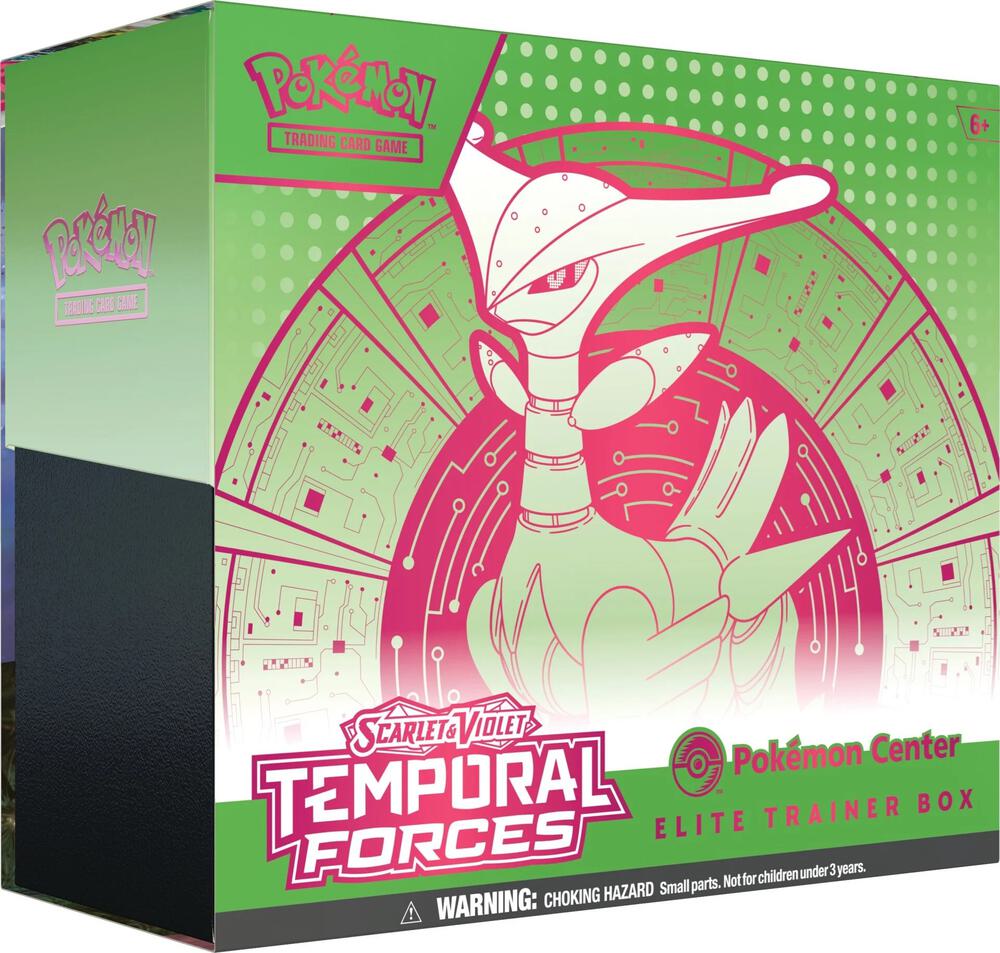 Pokemon TCG Temporal Forces Temporal Forces Pokemon Center Elite Trainer Box Exclusive Iron Leaves sealed box