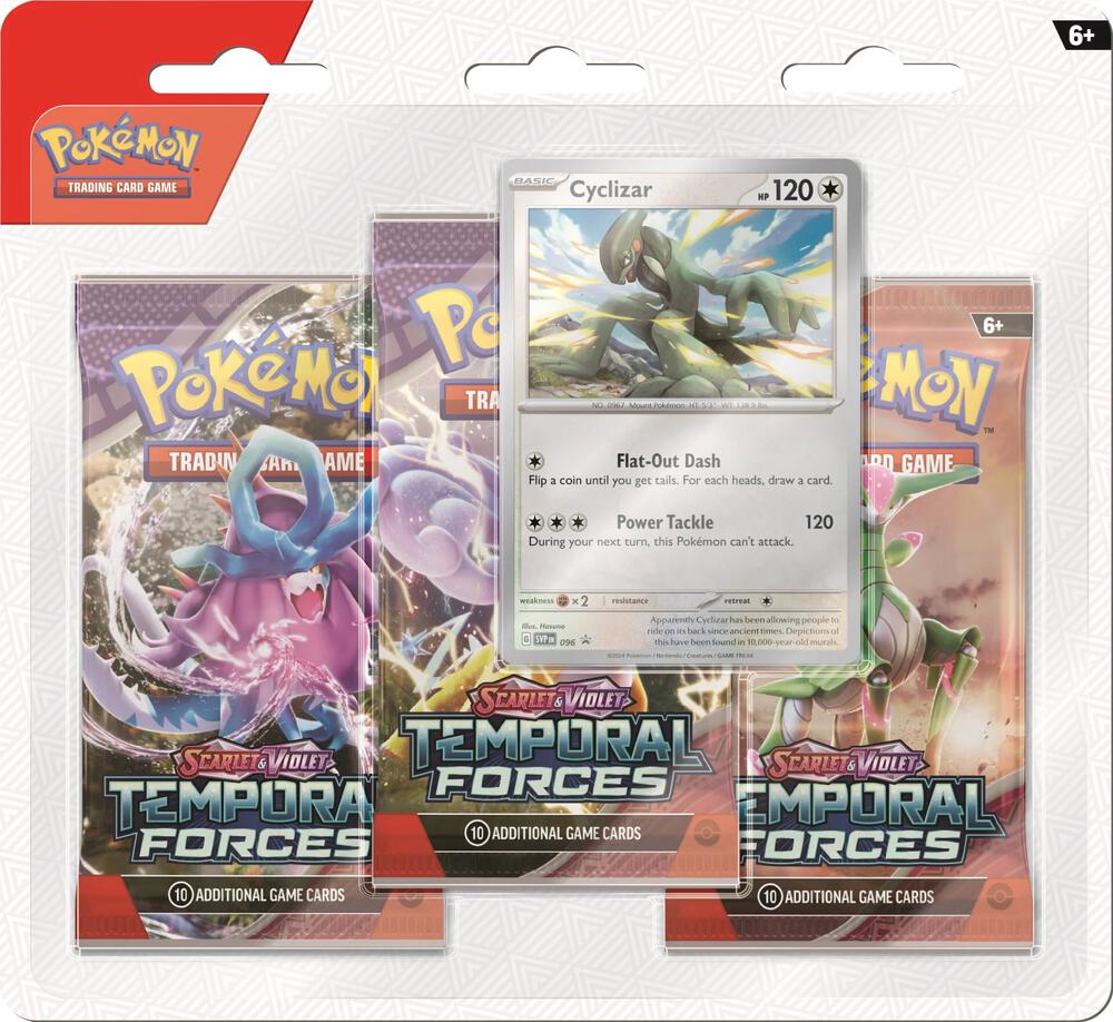 Pokemon TCG Temporal Forces Temporal Forces 3 Pack Blister Cyclizar booster pack