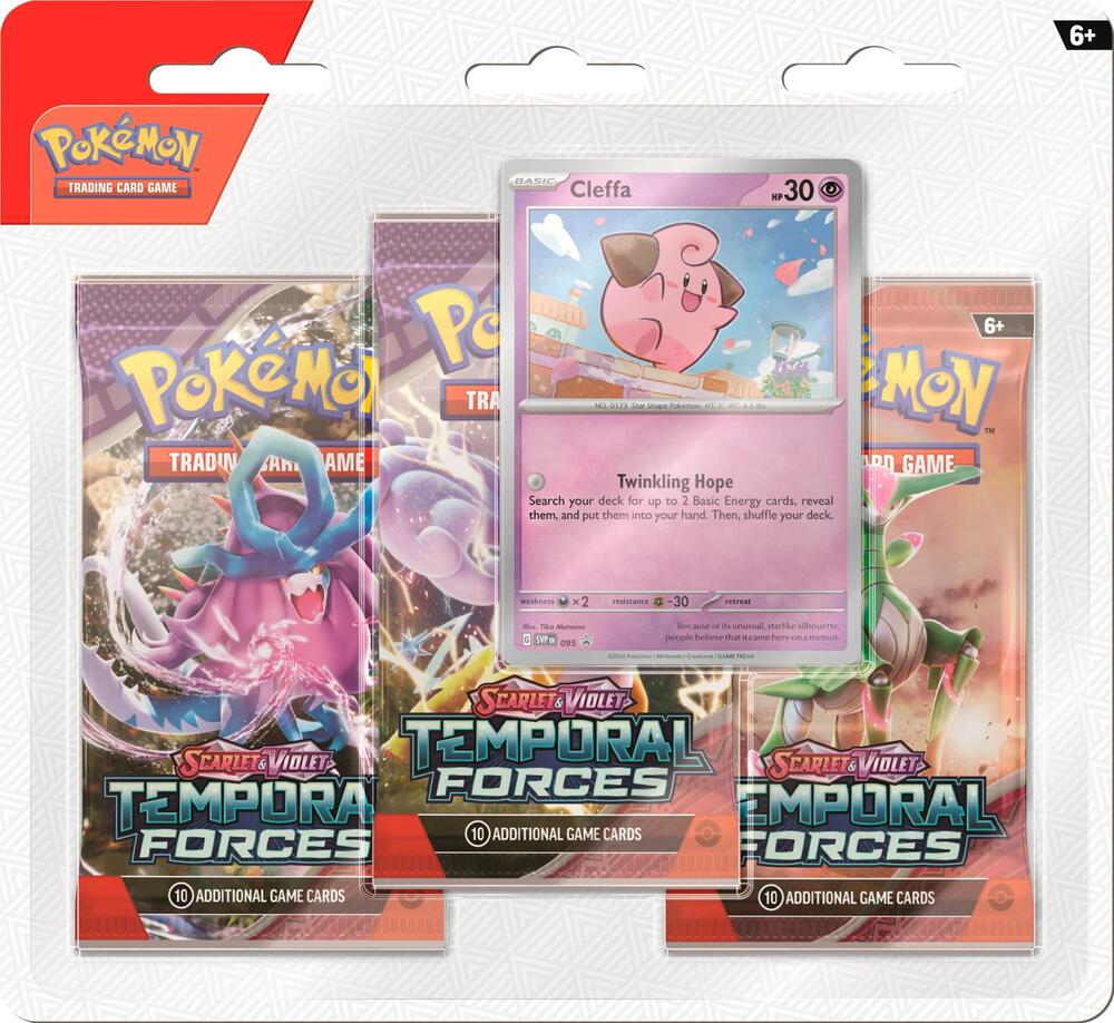 Pokemon TCG Temporal Forces Temporal Forces 3 Pack Blister Cleffa booster pack