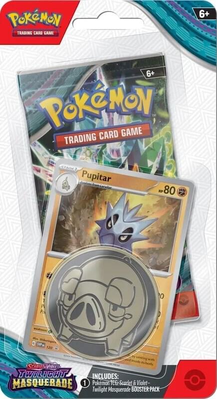 Pokemon TCG Twilight Masquerade Twilight Masquerade Single Pack Blister Pupitar booster pack