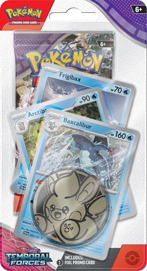 Pokemon TCG Temporal Forces Temporal Forces Premium Checklane Blister Baxcalibur booster pack