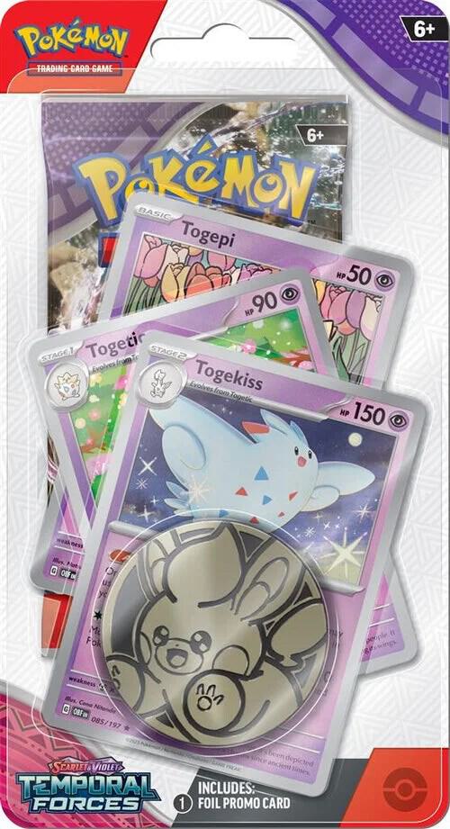Pokemon TCG Temporal Forces Temporal Forces Premium Checklane Blister Togekiss booster pack