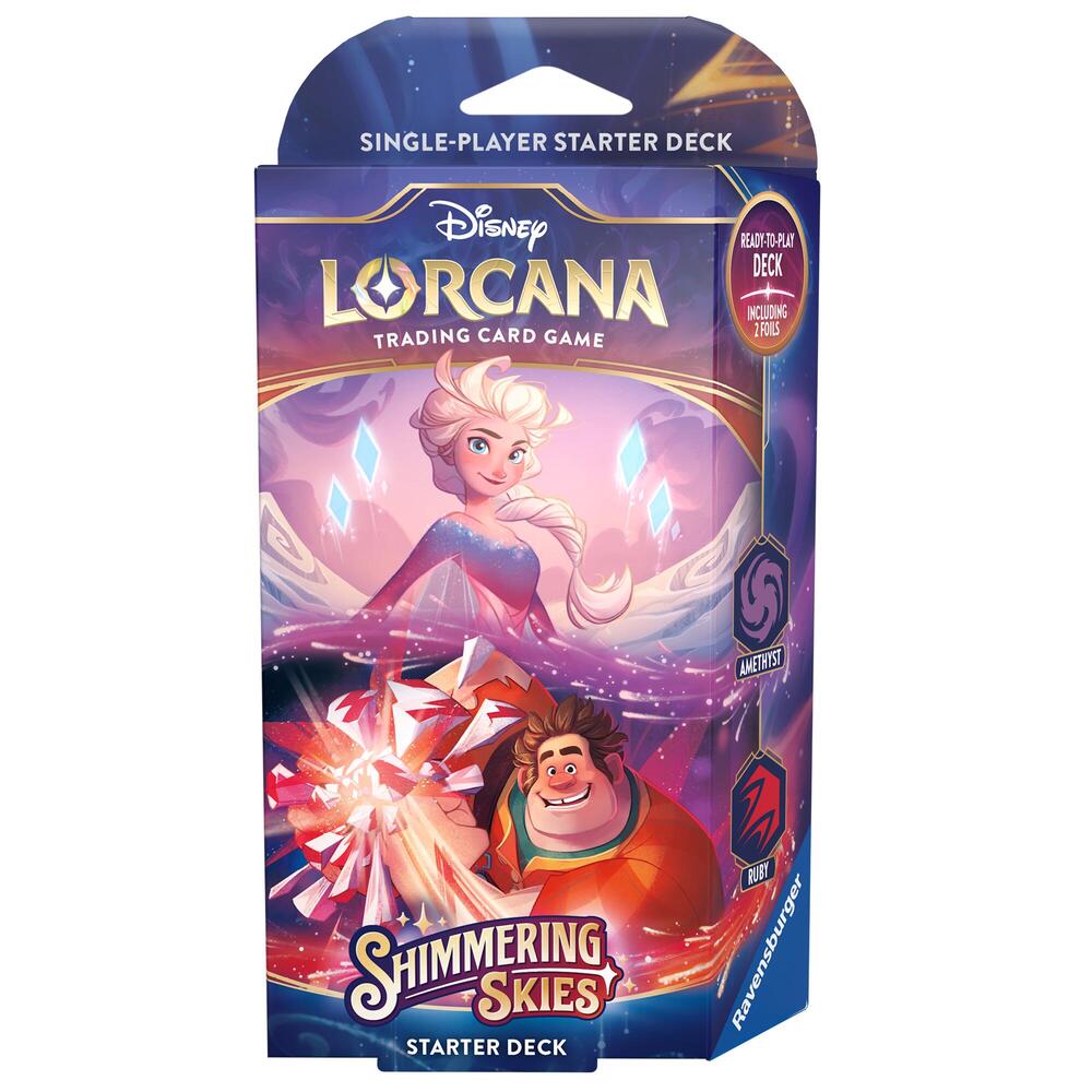 Disney Lorcana Shimmering Skies Shimmering Skies Starter Deck Amethyst and Ruby deck product