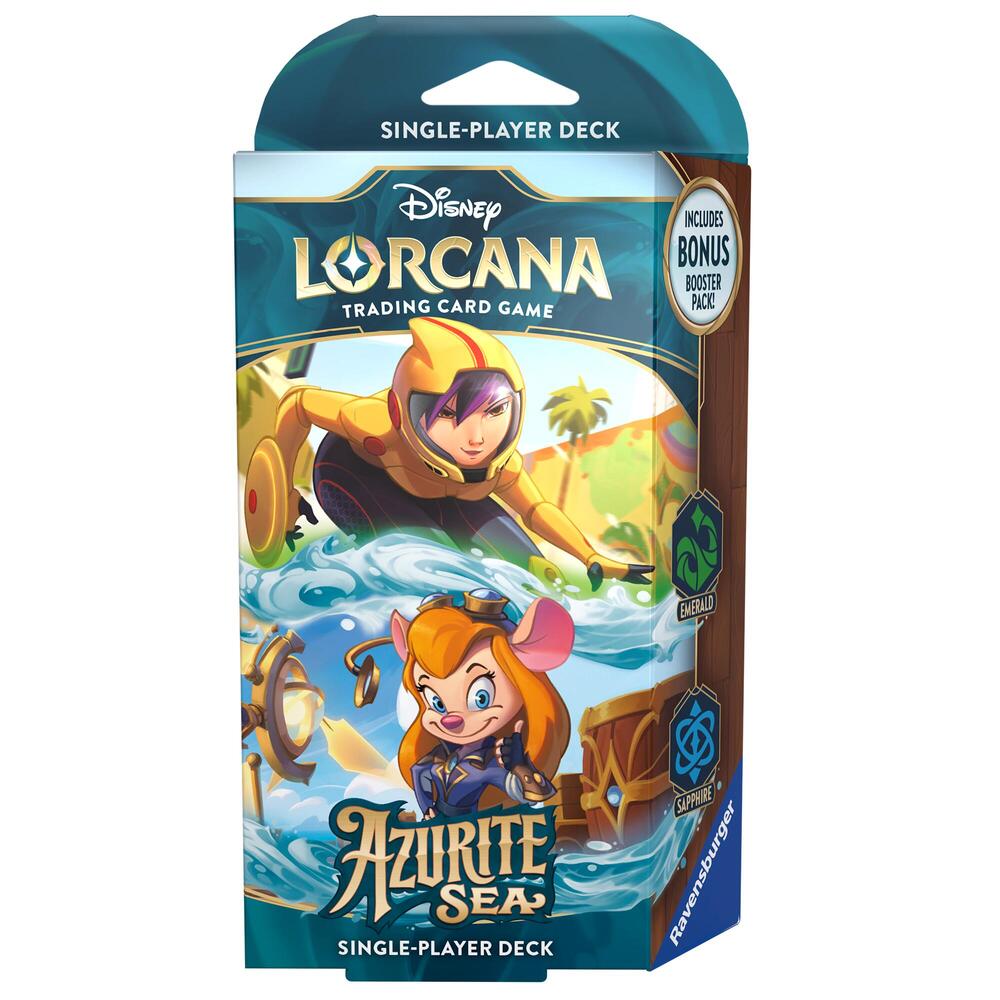 Disney Lorcana Azurite Sea Azurite Sea Starter Deck Emerald and Sapphire deck product