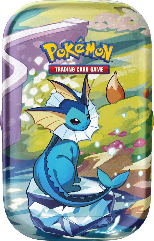 Pokemon TCG Prismatic Evolutions Prismatic Evolutions Mini Tin Vaporeon trading card product