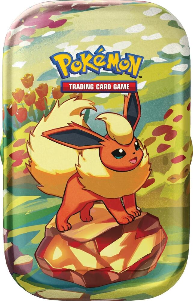 Pokemon TCG Prismatic Evolutions Prismatic Evolutions Mini Tin Flareon trading card product