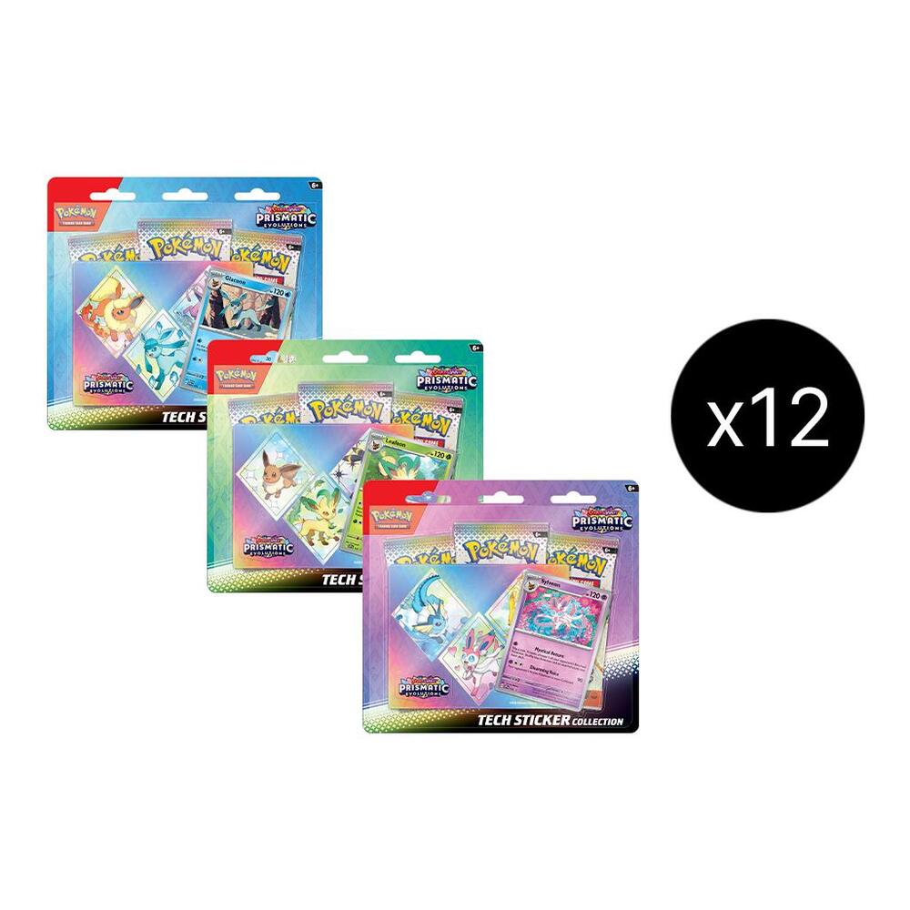 Pokemon TCG Prismatic Evolutions Prismatic Evolutions Tech Sticker Collection Case sealed box