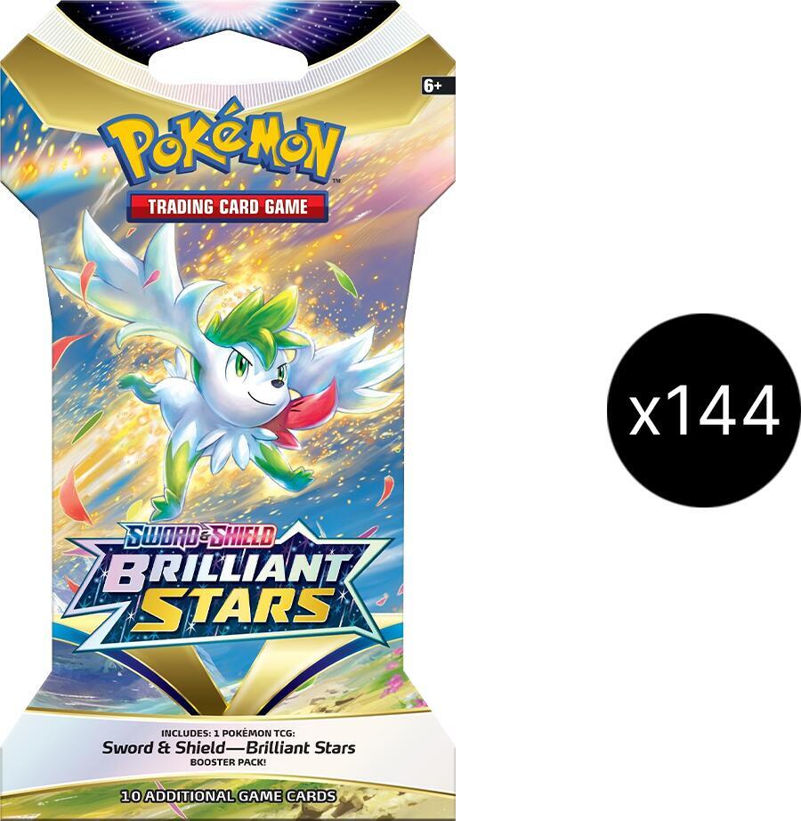 Pokemon TCG Brilliant Stars Brilliant Stars Sleeved Booster Pack Case sealed box