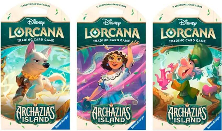 Disney Lorcana Archazias Island Archazias Island Sleeved Booster Pack Art Bundle sealed box