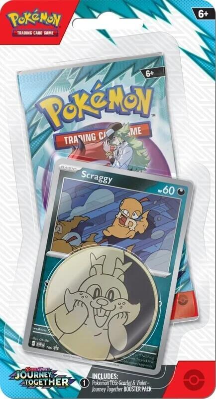 Pokemon TCG Journey Together Journey Together Single Pack Blister Scraggy booster pack