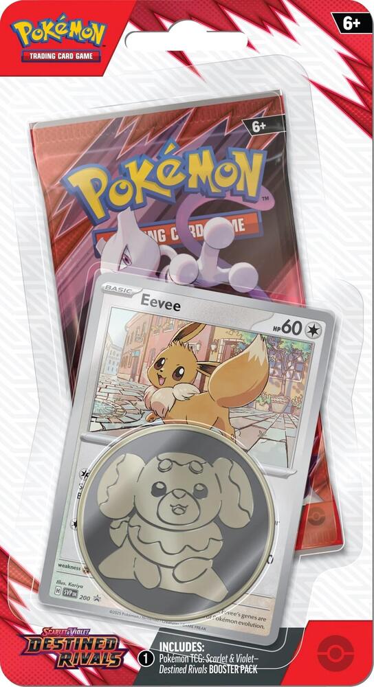 Pokemon TCG Destined Rivals Destined Rivals Single Pack Blister Eevee booster pack