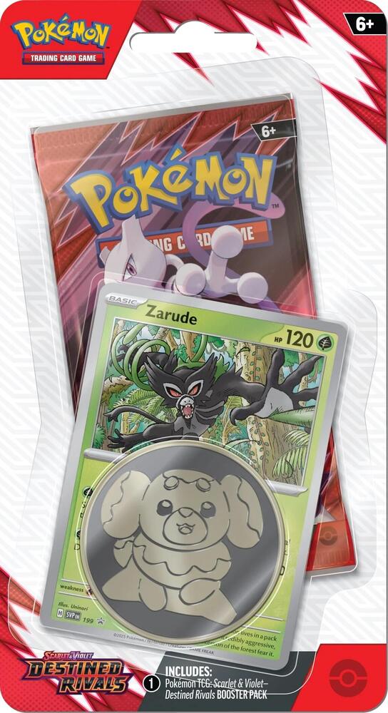 Pokemon TCG Destined Rivals Destined Rivals Single Pack Blister Zarude booster pack