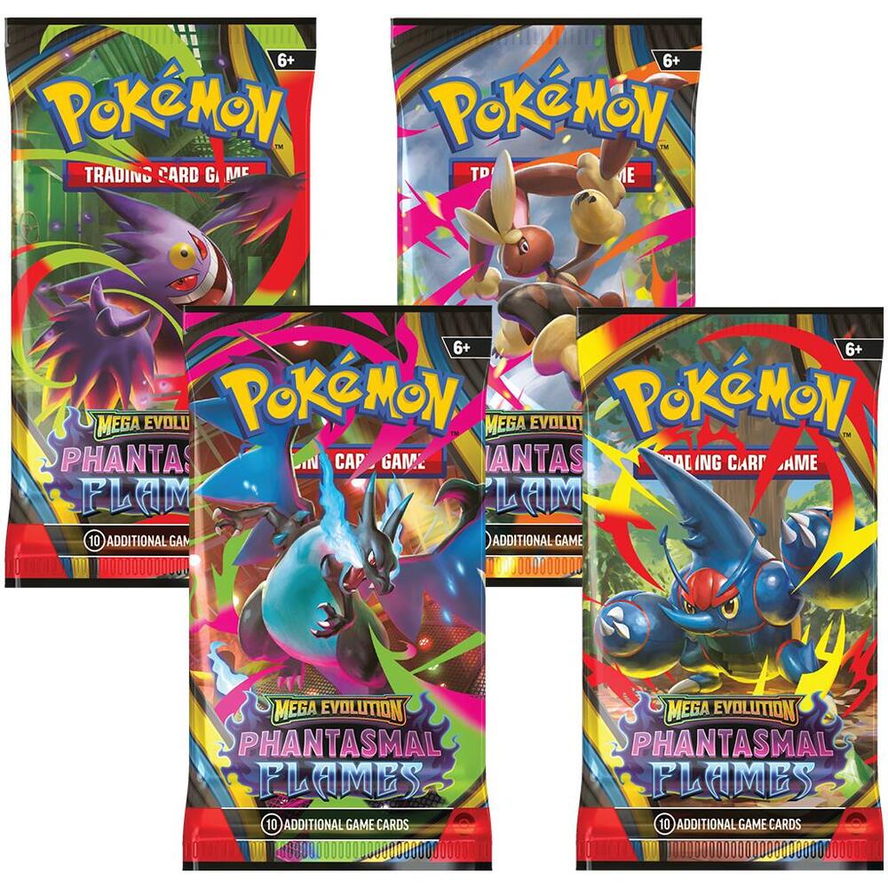 Pokemon TCG Phantasmal Flames Phantasmal Flames Booster Pack Art Bundle Set of 4 sealed box